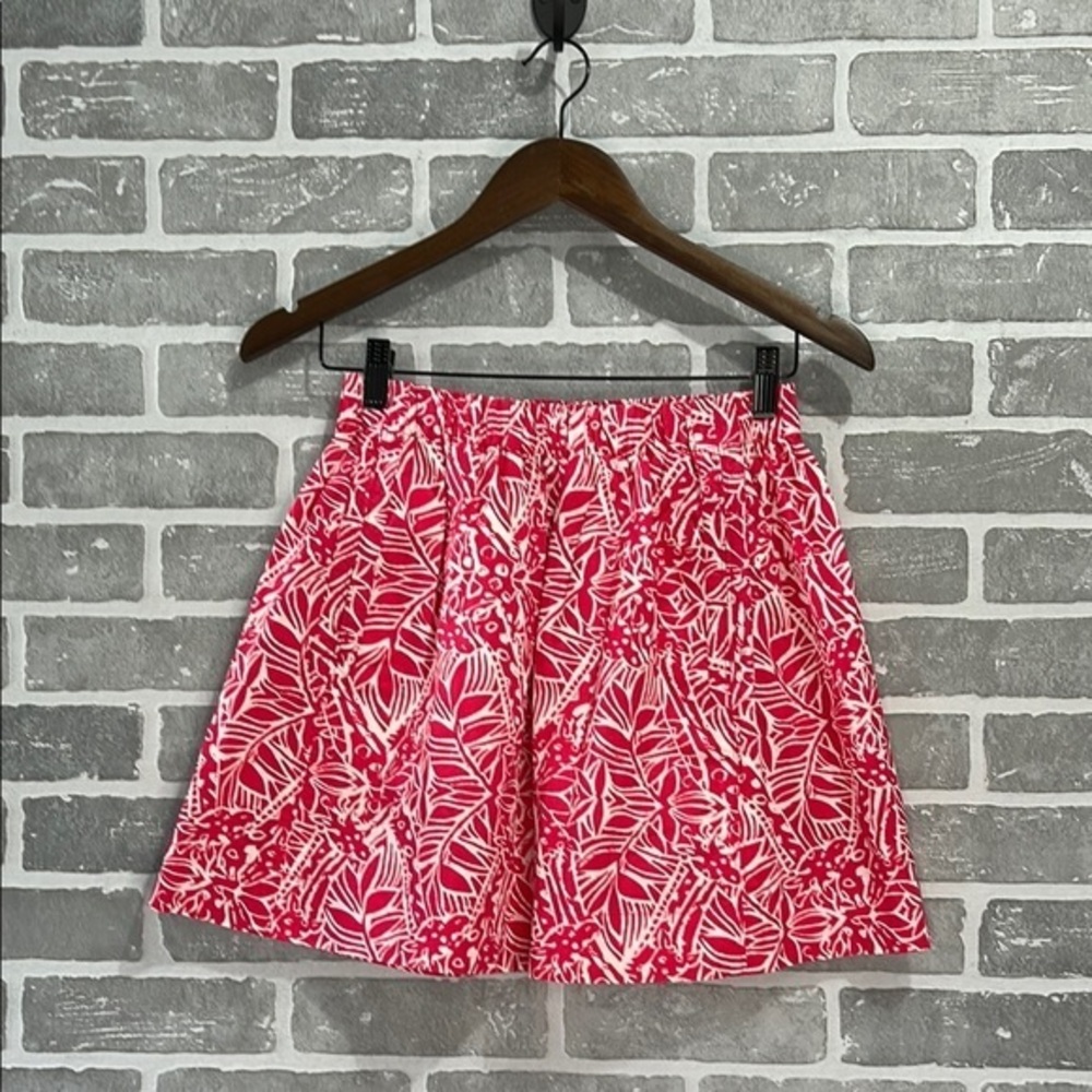 Lilly Pulitzer‎ Pink and White Mini Skirt Women’s Size Small
